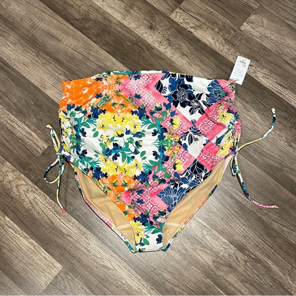 Cacique Floral High-Waisted Swim Bottom